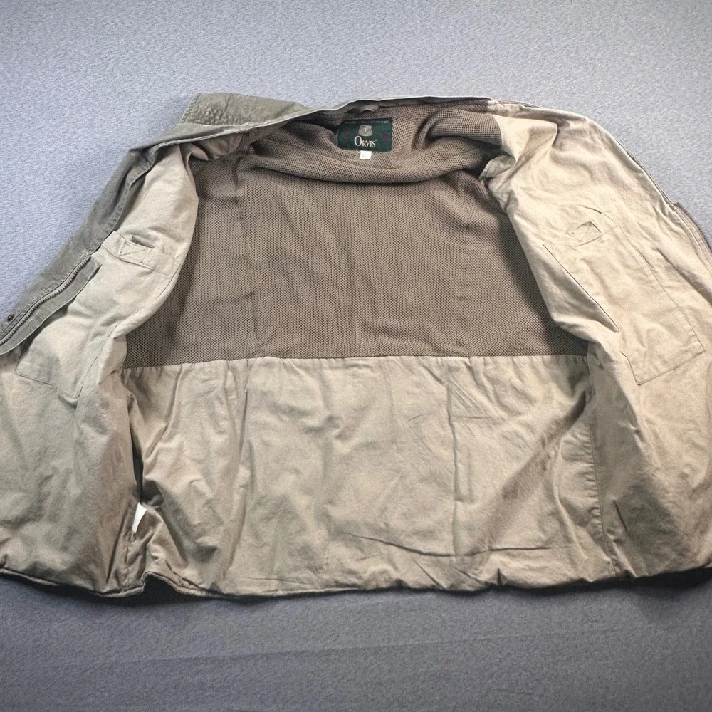 VTG Orvis Utility Vest Men‎ XL Brown Fishing Hunting Pockets Outdoor Adventure